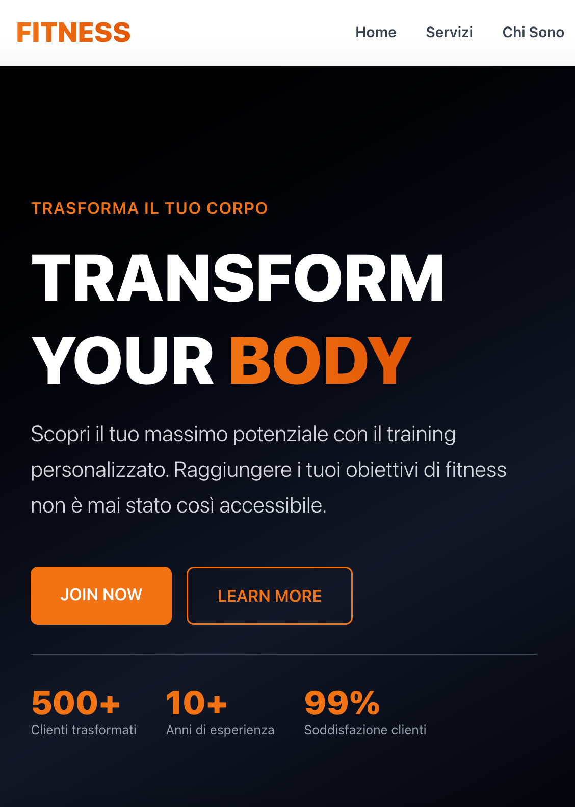 Fitness - Landing Page PT